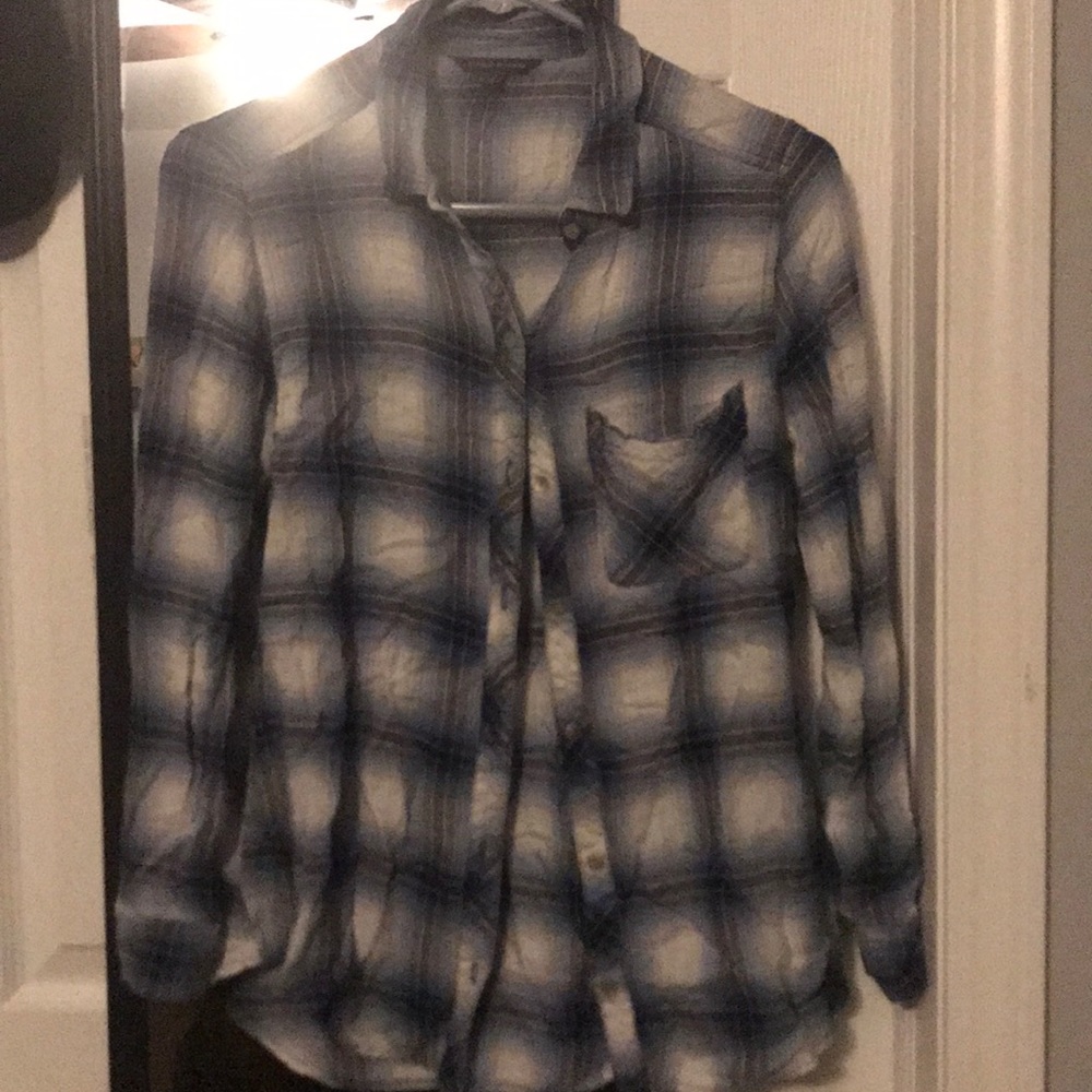 Staccato button up top